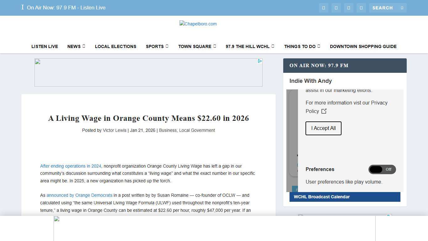 A Living Wage in Orange County Means $22.60 in 2026 - Chapelboro.com